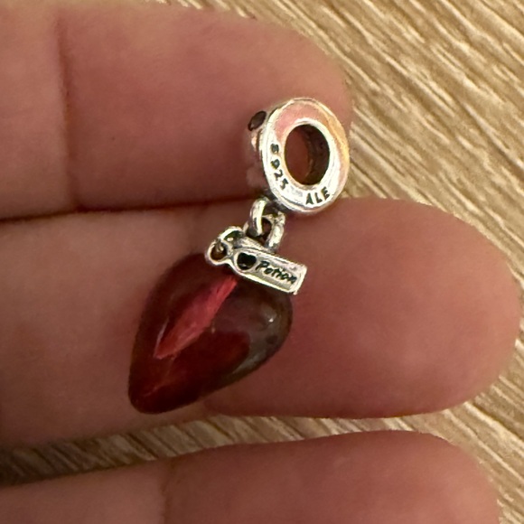 Pandora Silver and Red Heart Charm - Picture 6 of 10